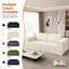 Modular Corduroy 202cm 2-seater Boneless Sofa, No Assembly Required, With High Rebound Sponge-131201705