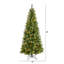 Arbre de Noël élancé vert avec lumières DEL fixes / constantes-1472648268