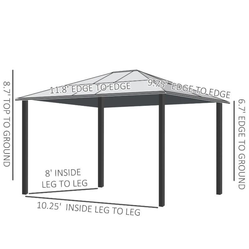 Abri et abri de jardin modernes en aluminium avec protection UV pour les réceptions en famille