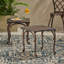 Ensemble de 2 tables d'appoint d'extérieur en fonte d'aluminium Roomfitter