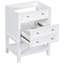 Base de meuble-lavabo en bois massif Sofley - peint en blanc, moderne avec tiroir et tablette ouverte 24 po, pour rangement fonctionnel