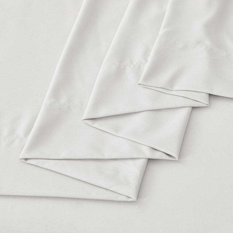 Twin White Solid Microfiber Sheet Set