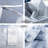 SLEEPBELLA Duvet Cover King Size, 600 Thread Count Cotton Beige & Bluish Grey Printed With Luxurious Leaves Pattern Reversible Botanical Comforter Cover Sets, Bedding Set 3Pcs-120623264-120317449