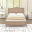 Base de lit plateforme Mid-Century en bois avec amplement de rangement sous le lit et support de lattes-1565590042-1565590045