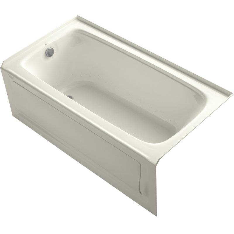 Baignoire à massage en alcôve 60 po x 32 po Bancroft®, Banc de sable, Gauche