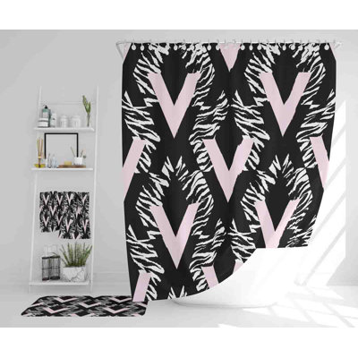 Navayah Polyester Shower Curtain Set