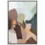 Multicolore, aquarelle, vert, brun, aquarelle, art moderne, bohème, coloré, chic encadré sur toile-94585775-94585773