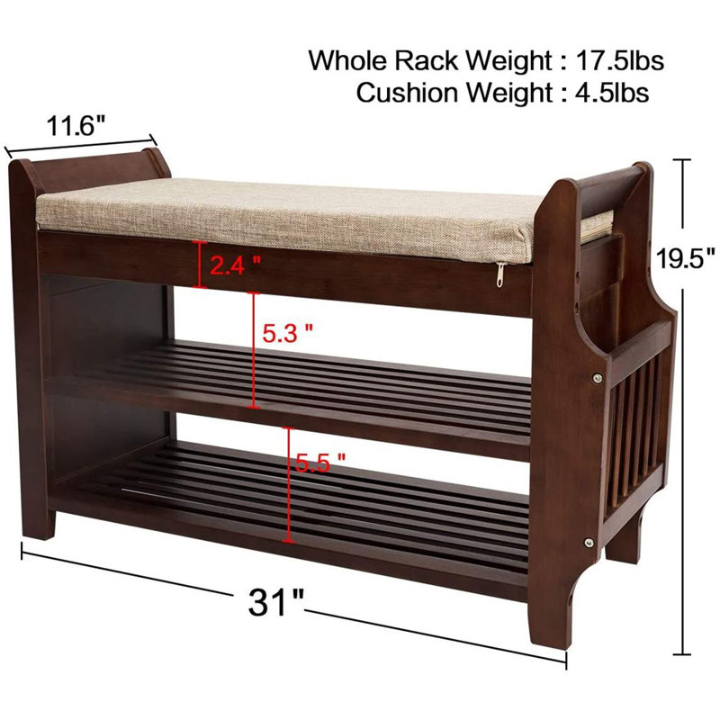 Ellina Bamboo Storage Bench