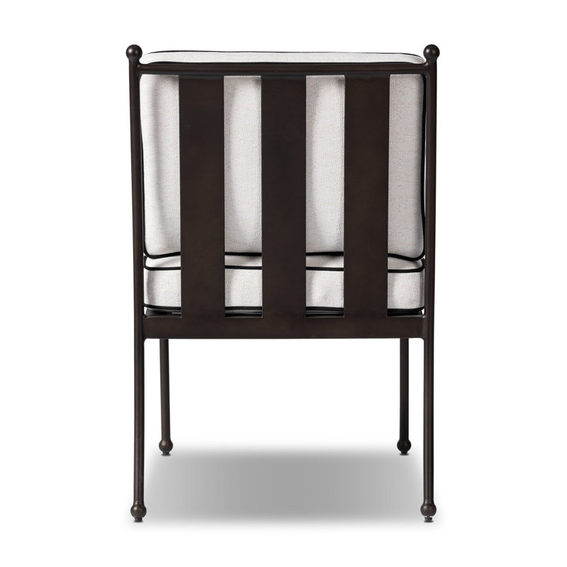 Tally Outdoor Dining Chair - Box Cushion-Alessi Linen
