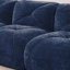 Canapé en L sans os - Velours, capitonné, éponge 32D, ergonomique, antidérapant, repose-pieds - bleu-129466707