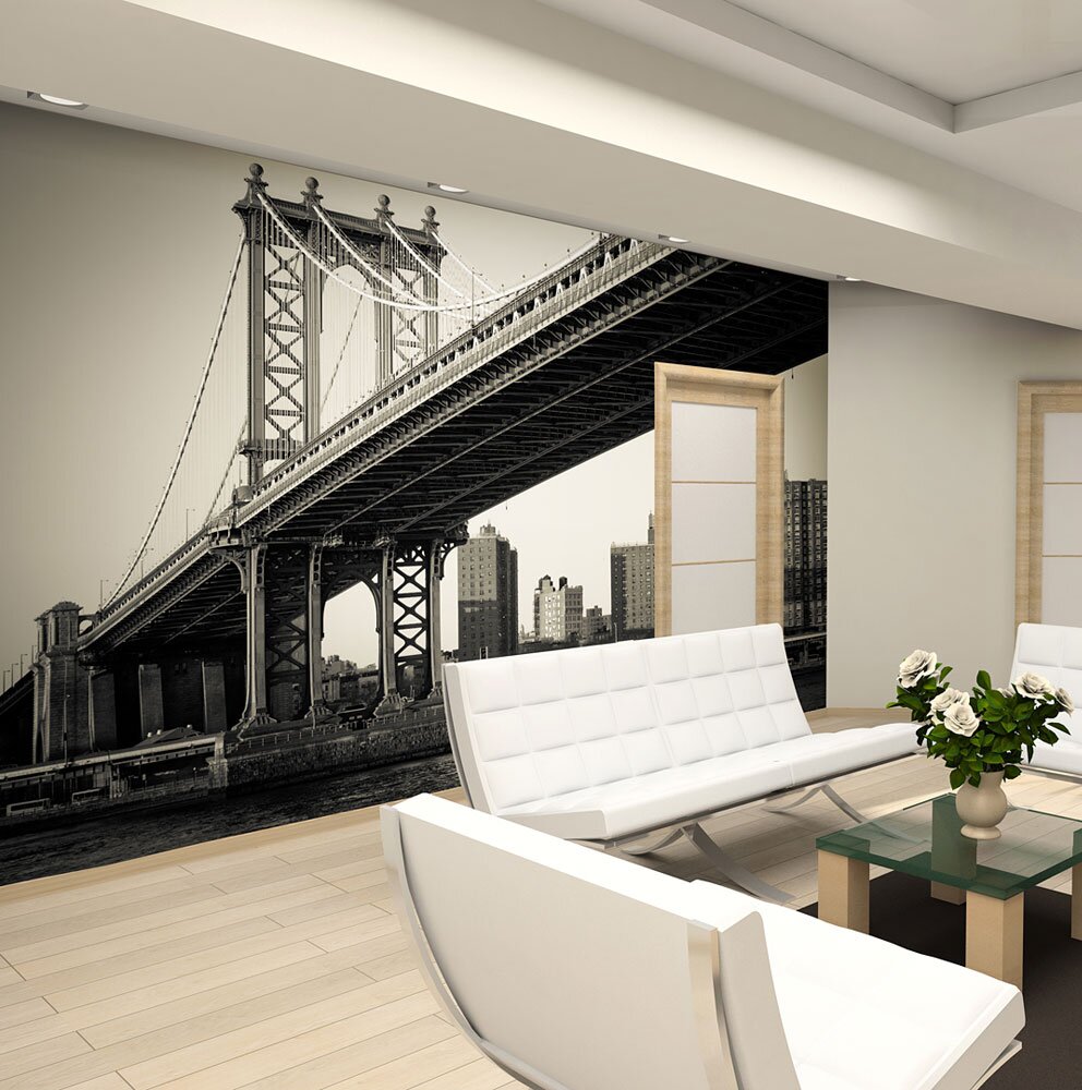 Glatte Fototapete Manhattan Bridge, New York 2,31 m x 300 cm