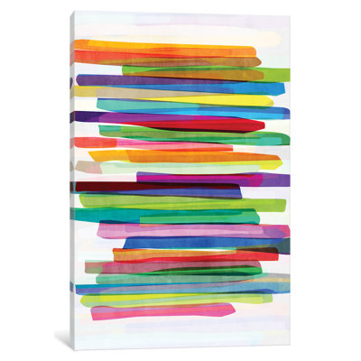 " Colorful Stripes I " by Mareike Böhmer Graphic Art
