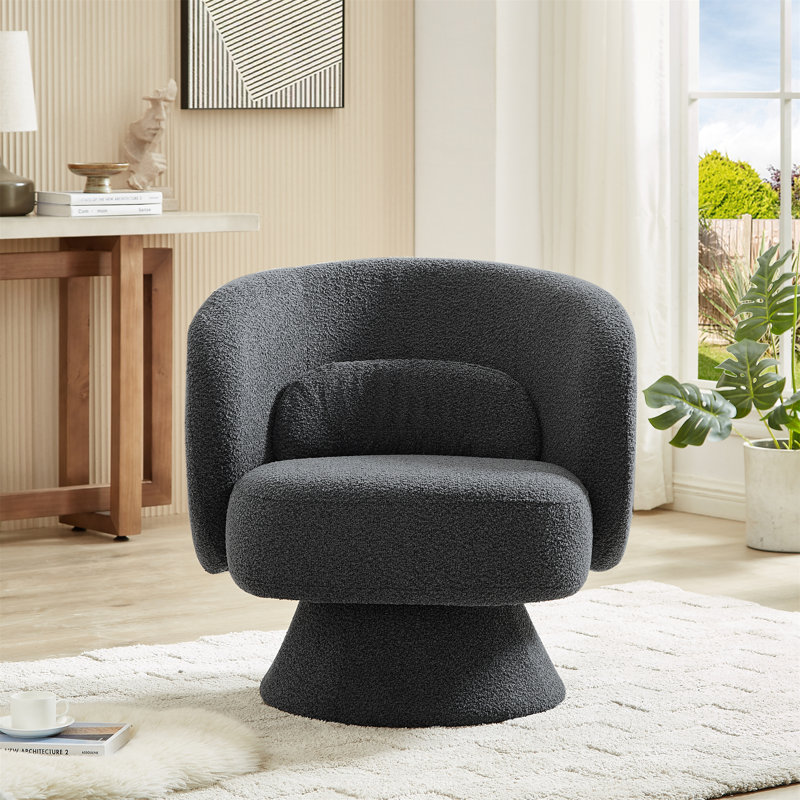 Kassim Upholstered 32.28'' Sofa, Dark Gray Fabric