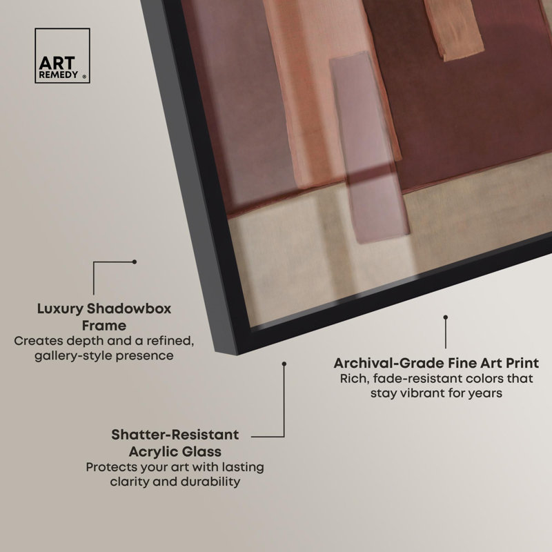 Décoration murale bohème Raw Edge II par Art Remedy, cadre noir, 17 x 25, H 25 po x l 17 po, Structure noire