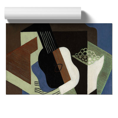 Guitar and Dish by Juan Gris - Frameless Print