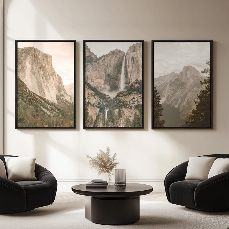 Framed Canvas wall Art, Vintage Abstract Wall pirnts for Bedroom, 24" H x 16" W, Black