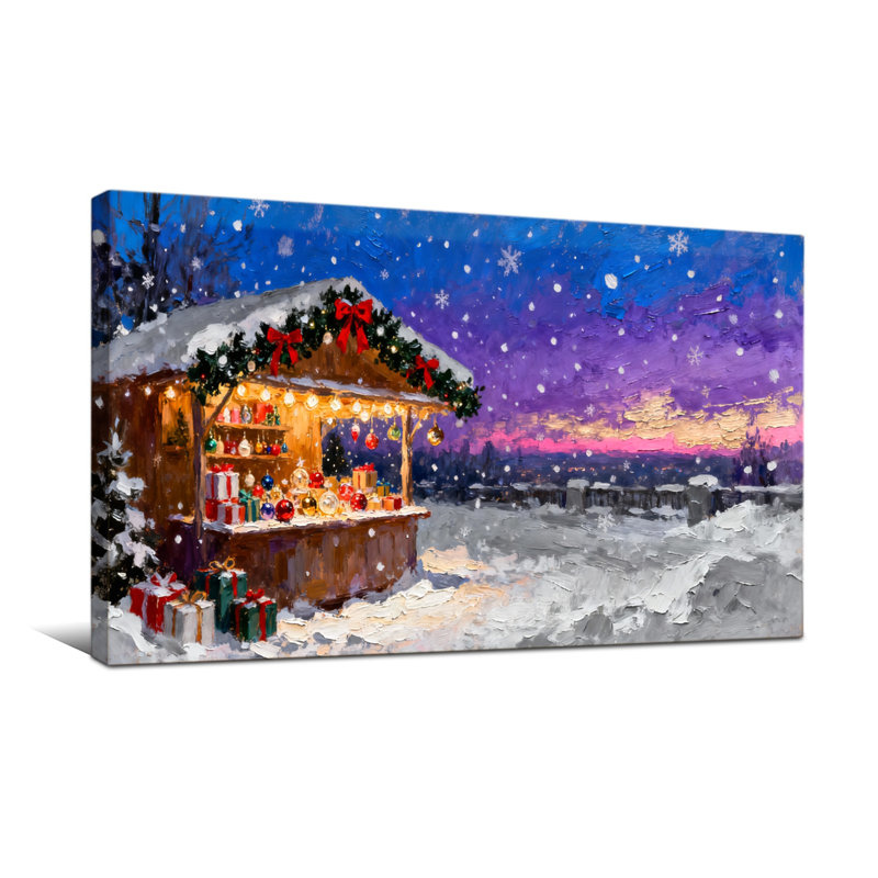Marché de Noël de Noël, H 16 po x l 32 po