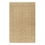 Rug & Kilim’S Tabriz Style Rug In Cream And Red With Floral Patterns