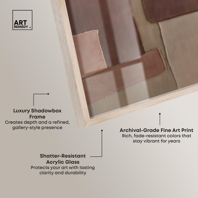 Décoration murale bohème Raw Edge IV par Art Remedy, cadre blond, 11 x 16, Cadre blond, H 16 po x l 11 po