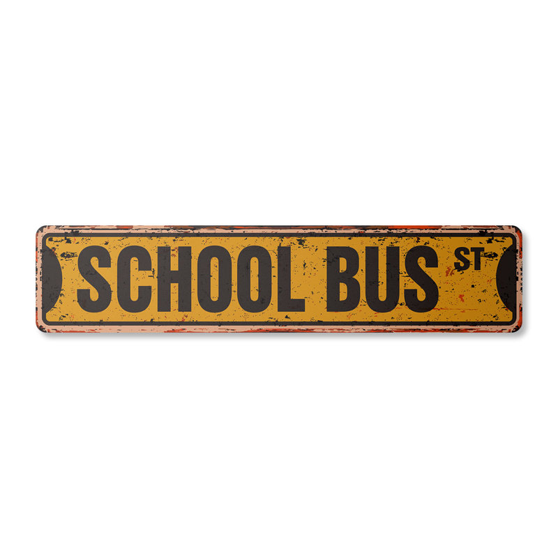 Panneau de signalisation d'autobus scolaire en aluminium 6 po x 24 po