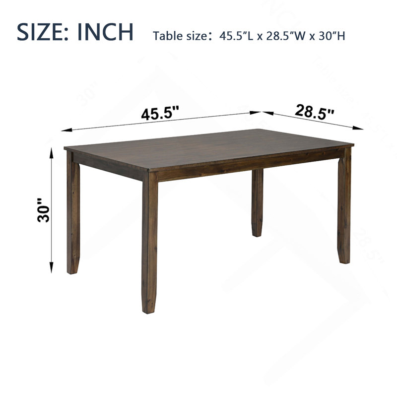 Wooden Dining Rectangular Table, Kitchen Table For Small Space, 4 Person Dining Tableonly THE Table