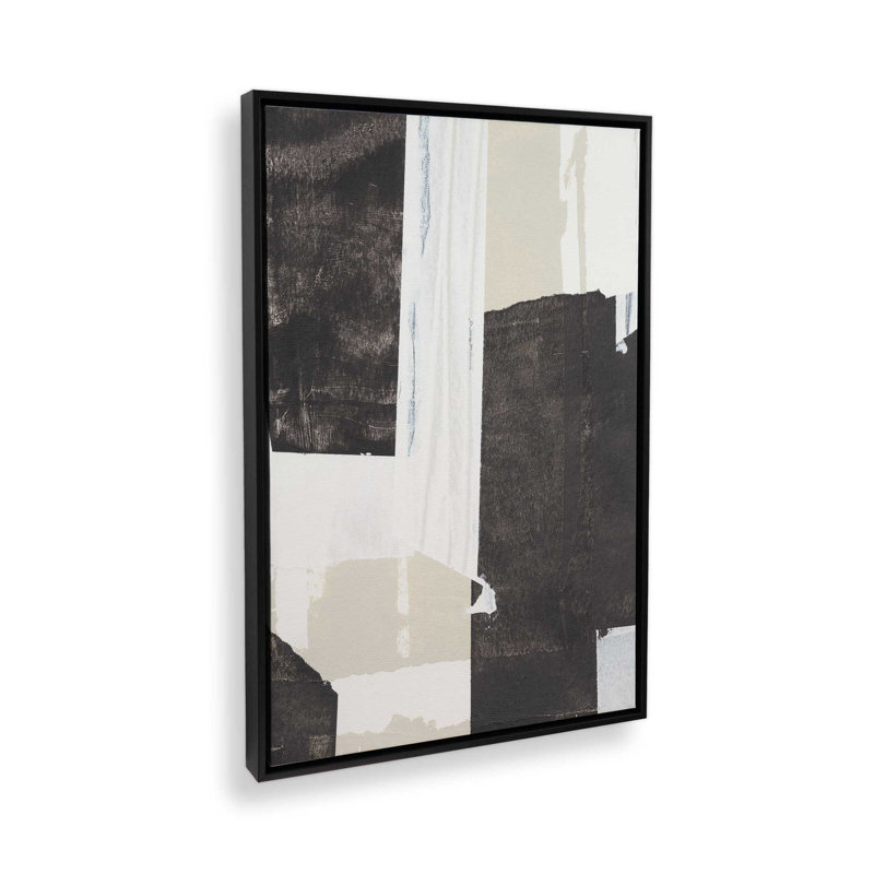 «Fragments of Contrast III», reproduction sur toile dans un cadre, H 18,75 po x l 12,75 po, Noir satiné