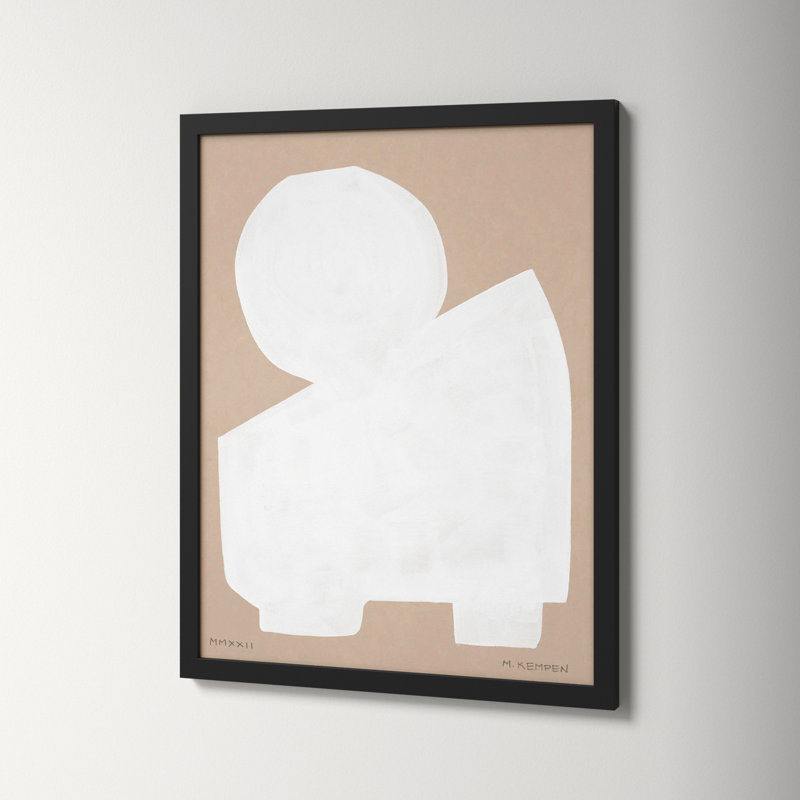 Modules In White 2 by Michael Kempen, Black Framed, 30" W x 38" H