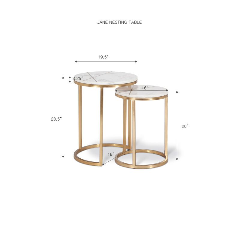 Tables gigognes en marbre Amold