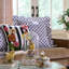 Violet Check Reversible Scalloped Pillow-494772632