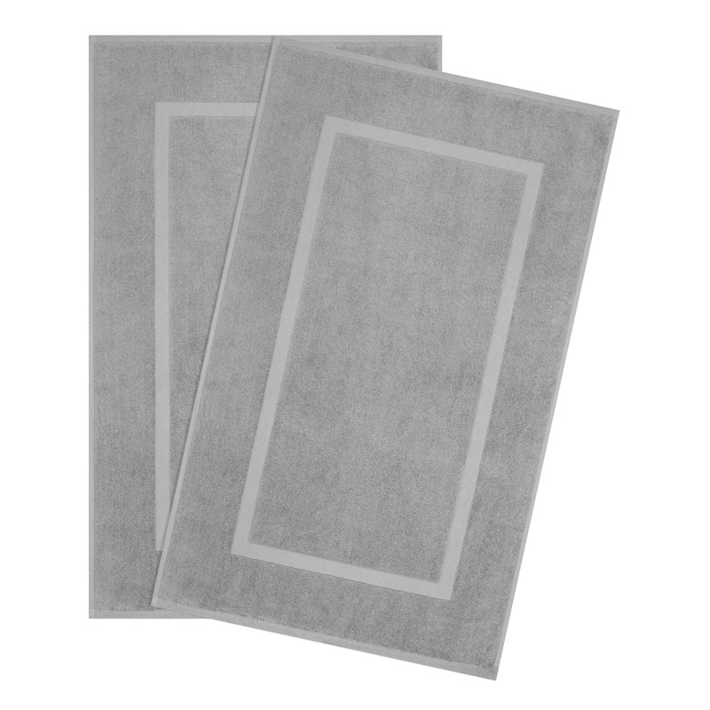 Tapis de bain 100% coton pour salle de bain, paquet de 2 tapis de sol à séchage rapide 20 x 34 po, Rock