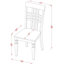 Ensemble de mobilier de salle à manger 7 pièces composé d'une table de cuisine rectangulaire avec rallonge papillon et 6 chaises, noir et cerise-22133851-49667105