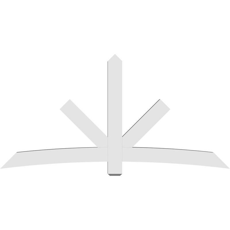Support de pignon Alberta Alberta, H 48 po x l 96 po (pas: 12/12), P 4 po x F 6 po, PVC
