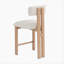 26.5'' Stylish Round Stools with Low Back - Comfortable Upholstered Seat & Natural wood colour Metal Frame for Kitchen & Dining