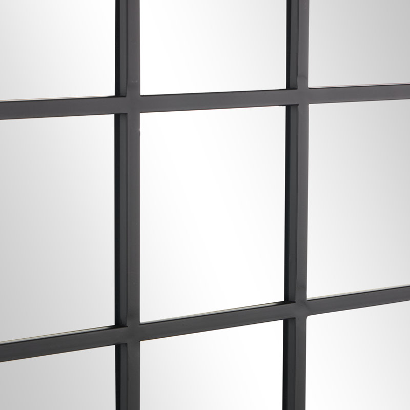 Miroir de plancher en métal noir