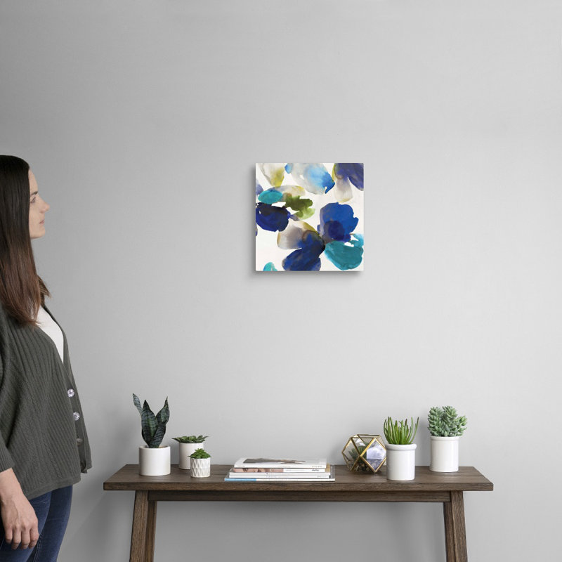 «Blue Velvet Ii» par Allison Pearce, reproduction sur toile, H 12 po x l 12 po x P 1,25 po, Toile tendue