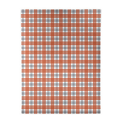 Tapis orange / blanc à carreaux