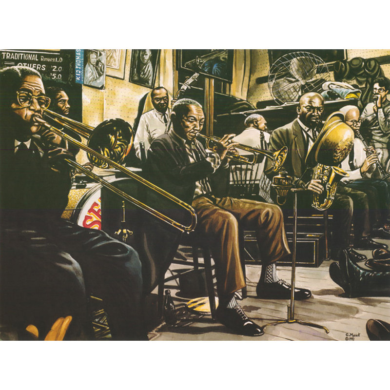 New Orleans Jazz Band, H 18 po x l 24 po