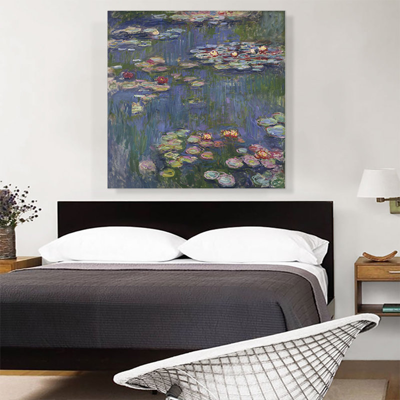 «Water Lilies 1916» par Claude Monet, reproduction d'art sur toile tendue, H 36 po x l 36 po x 1,5 po