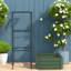 Jardinières en acier peu encombrantes avec cage d'escalade, solution de jardin moderne
