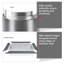 Rangement encastré en acier inoxydable de 16 po x 16 po, sans carrelage, rangement de douche intégré pour la salle de bain-129355300