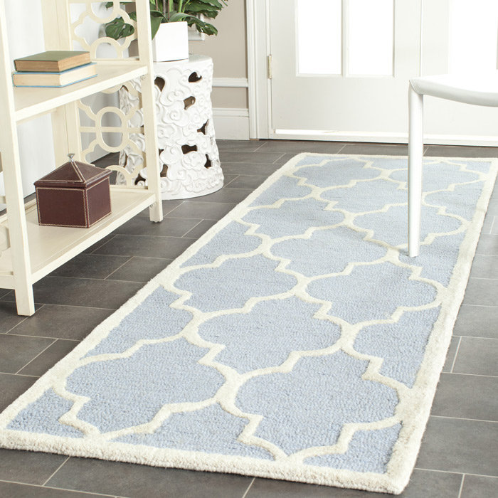 Cannen Hand Tufted Wool Geometric Rug, Runner 2'6" x 6'