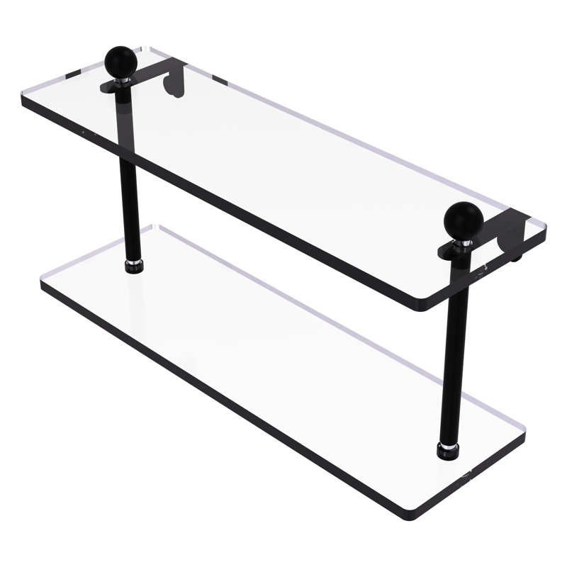 Tablette murale Morosini, 16 po, Noir mat