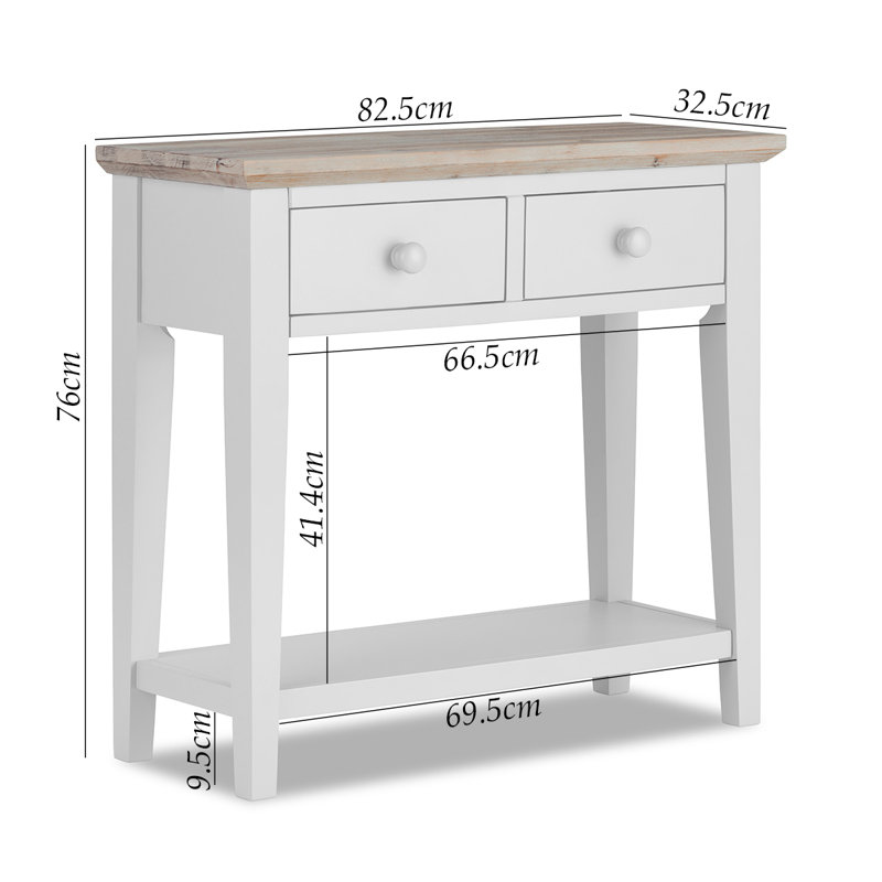 Bayou 82cm Console Table, White