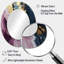 Mauve et bleu mouvements en peinture III - miroir mural moderne ovale-851913770
