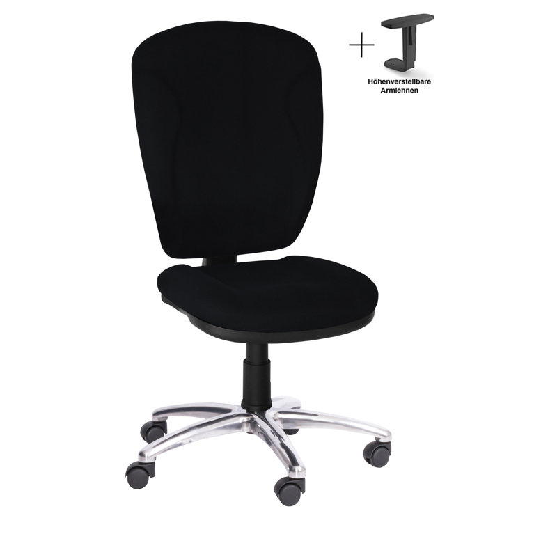 Office Chair, Black, No armrests