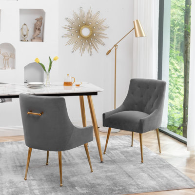 Mayreli Tufted Velvet Upholstered Side Chair