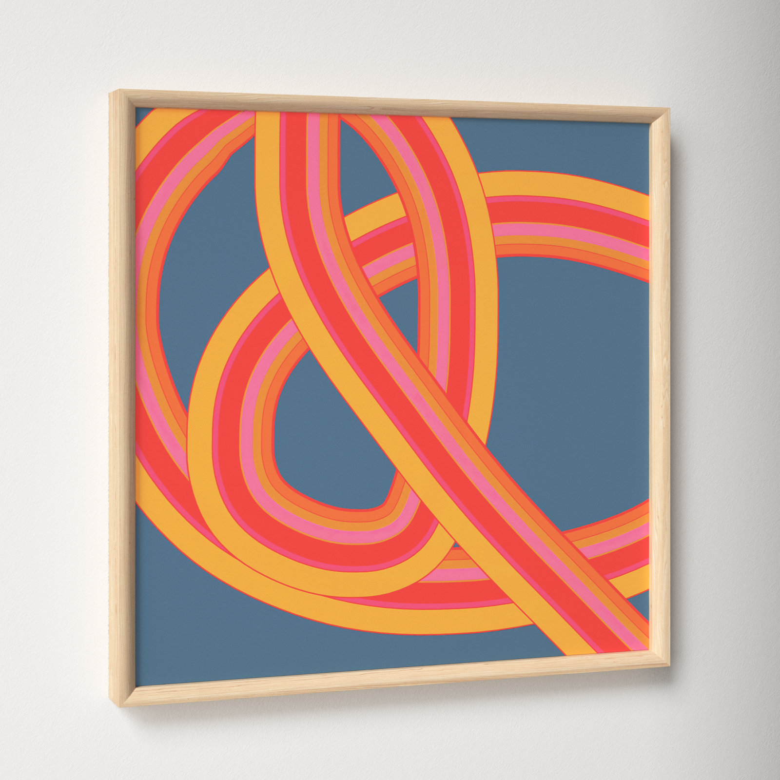 Twist Series I "Hawaiian Twist" Print, Brown, 16" H x 16" W x 1.25" D