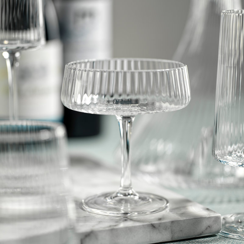 Claro Fluted Textured Margarita Glasses