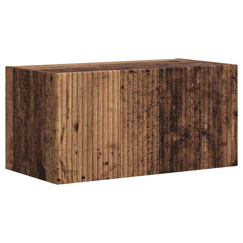 Unfinished TV Stand, Old Wood, 29.5cm H x 60cm L x 31cm W