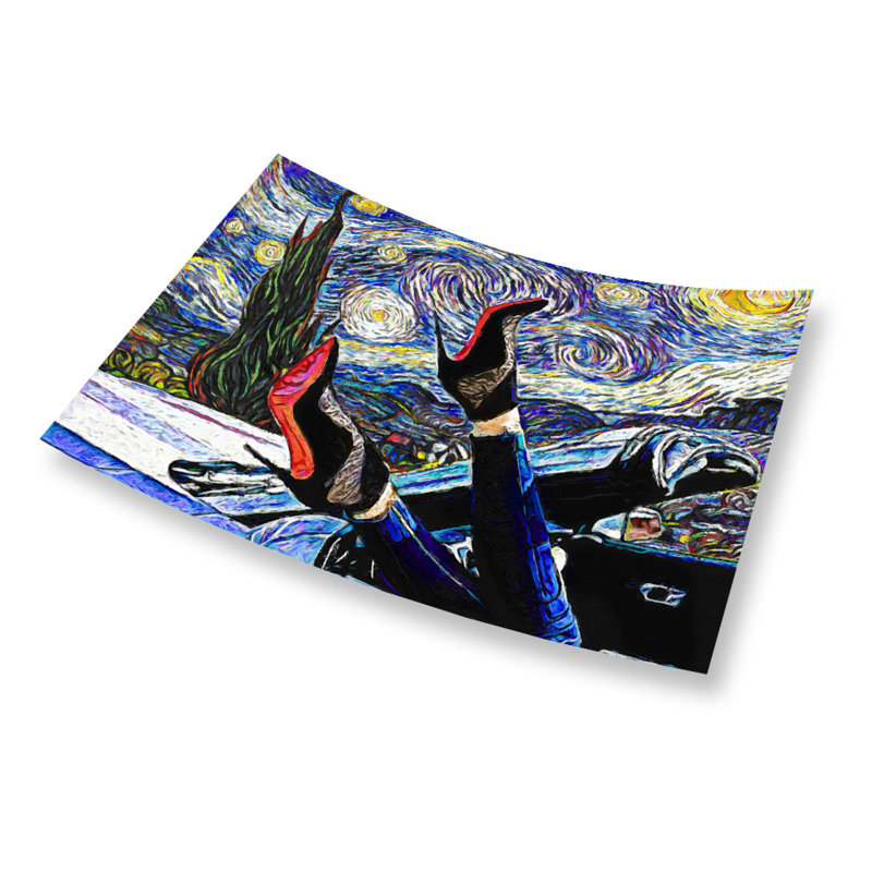«Starry Night Stilettos» par Vincent Van Gogh - reproduction non encadrée, H 8 po x l 12 po x P 0,1 po